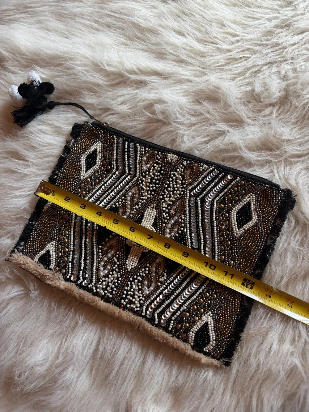 Beaded Tribal Pattern Clutch